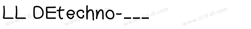 LL DEtechno字体转换